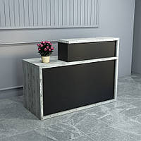 Робоче місце адміністратора 4 з надбудовою колір Дуб Аппалачі для офісу, готелю, салону 1400х600х1050 мм Гамма Стиль