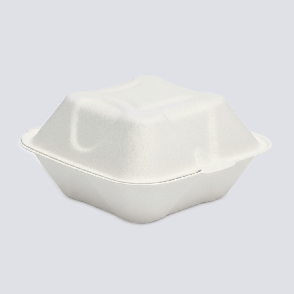 Бокс з тростини для бенто торту та бургера L 161*161*80 мм 25 шт