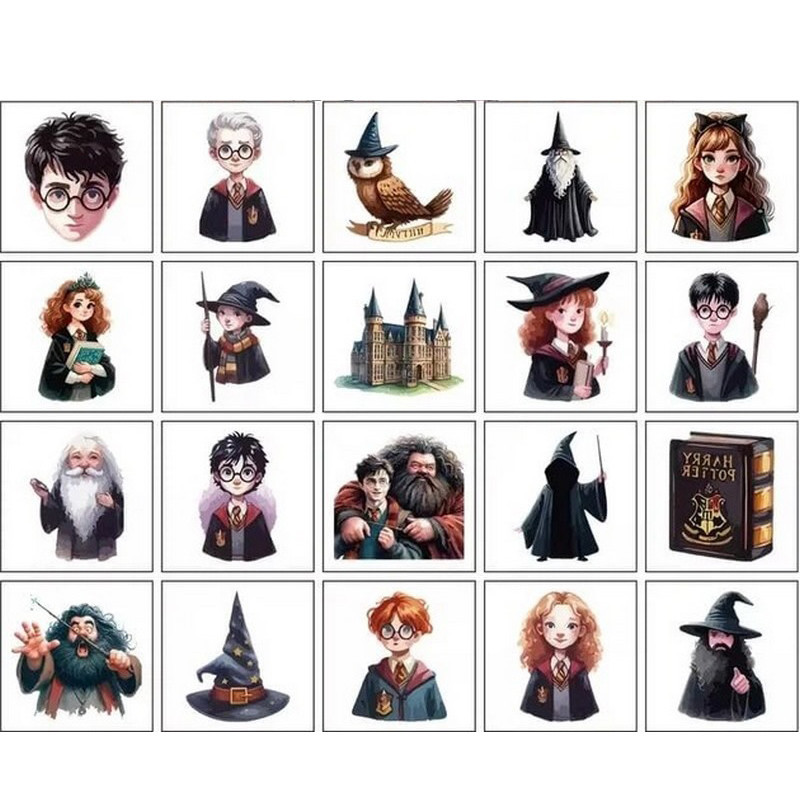 Дитячі тимчасові тату "Гаррі Поттер та інші" Potter-mini-tattoo-20, 5х5 см, фото 1