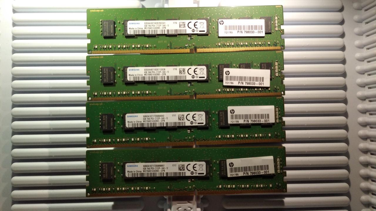Для ПК 16GB (4*4GB) Samsung 1Rx8 DDR4-2133 PC4-17000U RAM Оперативна пам'ять M378A5143DBO-CPB, фото 1