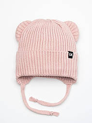 Шапка дитяча з вухами на завязці