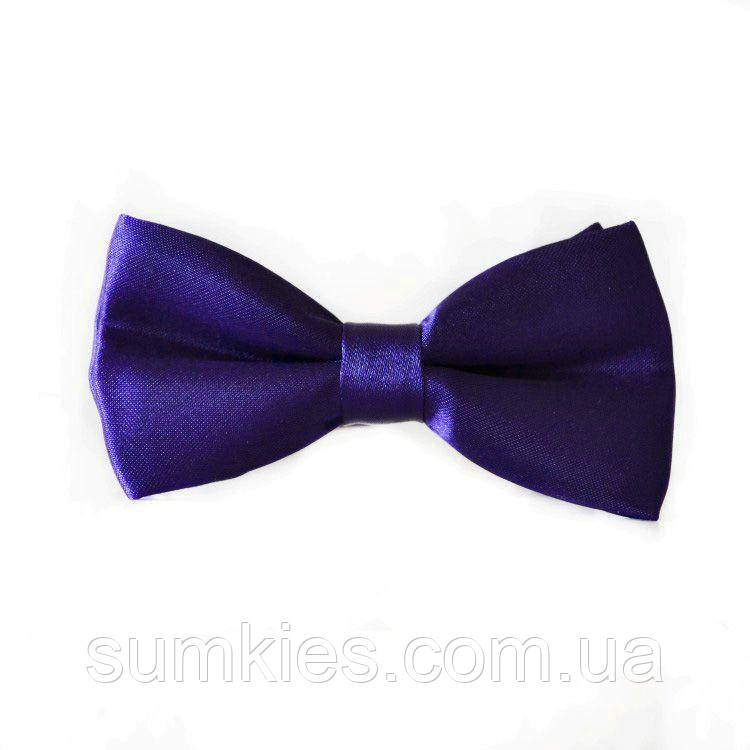 Дитячий краватка метелик темно-фіолетовий DDB-007, фото 1