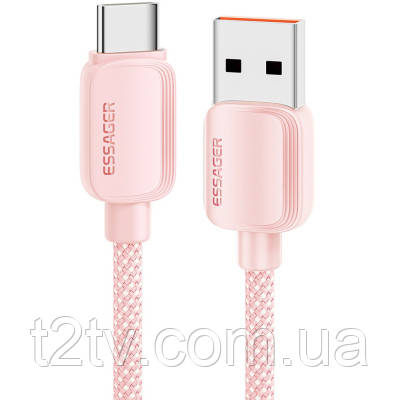 Дата кабель USB 2.0 AM to USB-C 1.0m 100W pink Essager (EXC7A-WL04-P), фото 1
