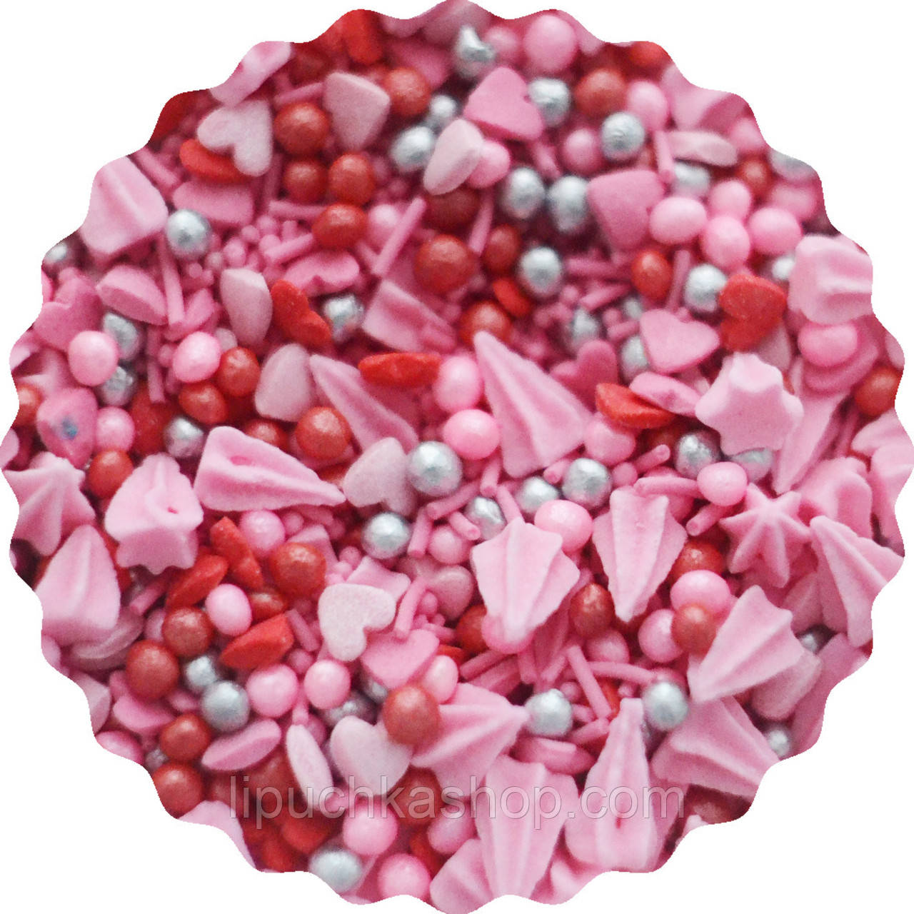 Посипка кондитерська мікс "Рожеві перли" 50 г, фото 1