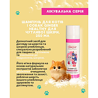 Шампунь для котів і собак Ginger Healthy для чутливої шкіри, 250 мл, фото 2