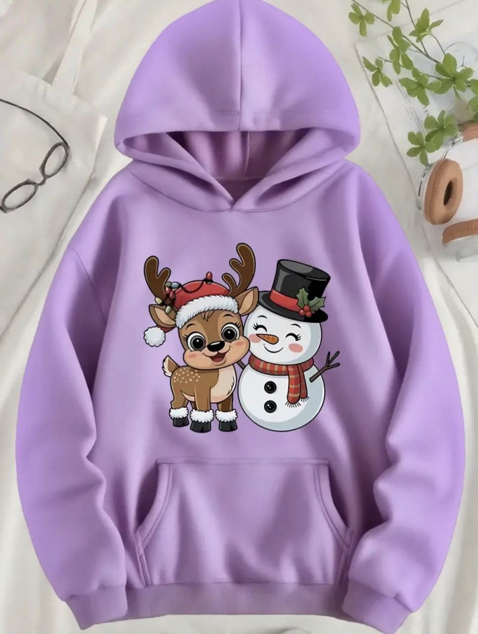 Жіноче худі з новорічним принтом, фото 1