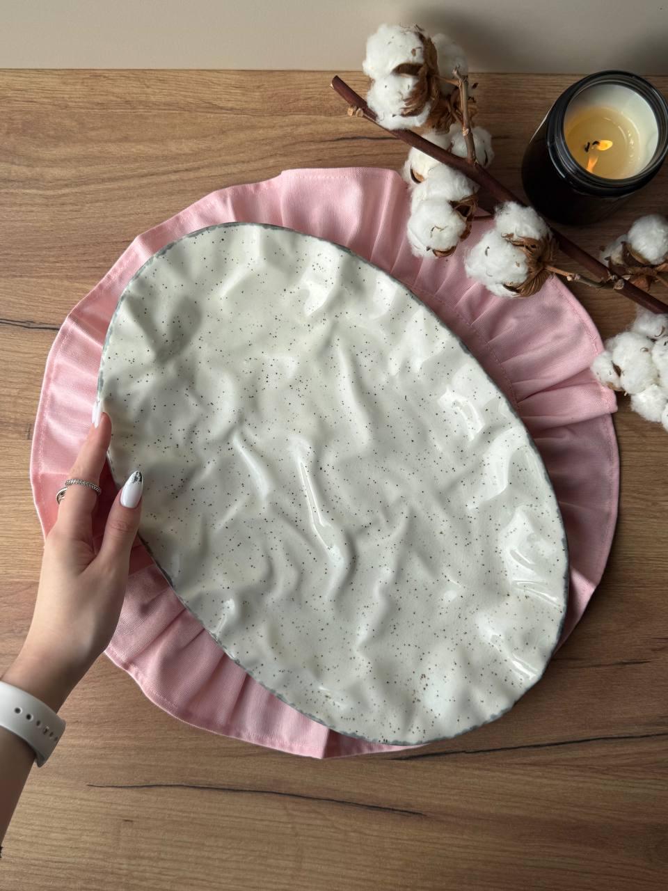 Тарілка Овальна Скеля 36 см SORA