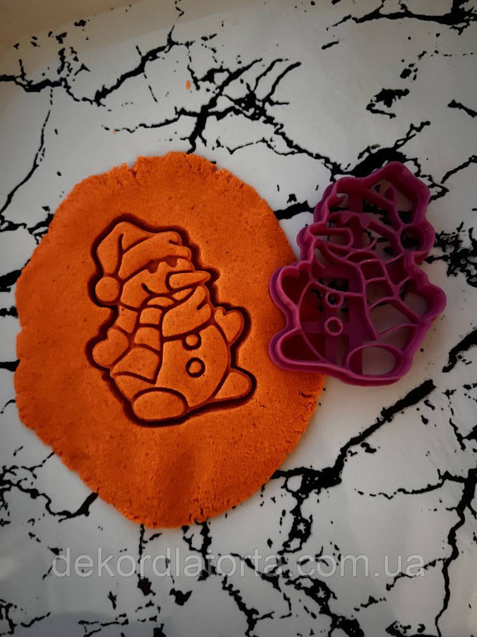 Вирубка для печива Різдвяний сніговик