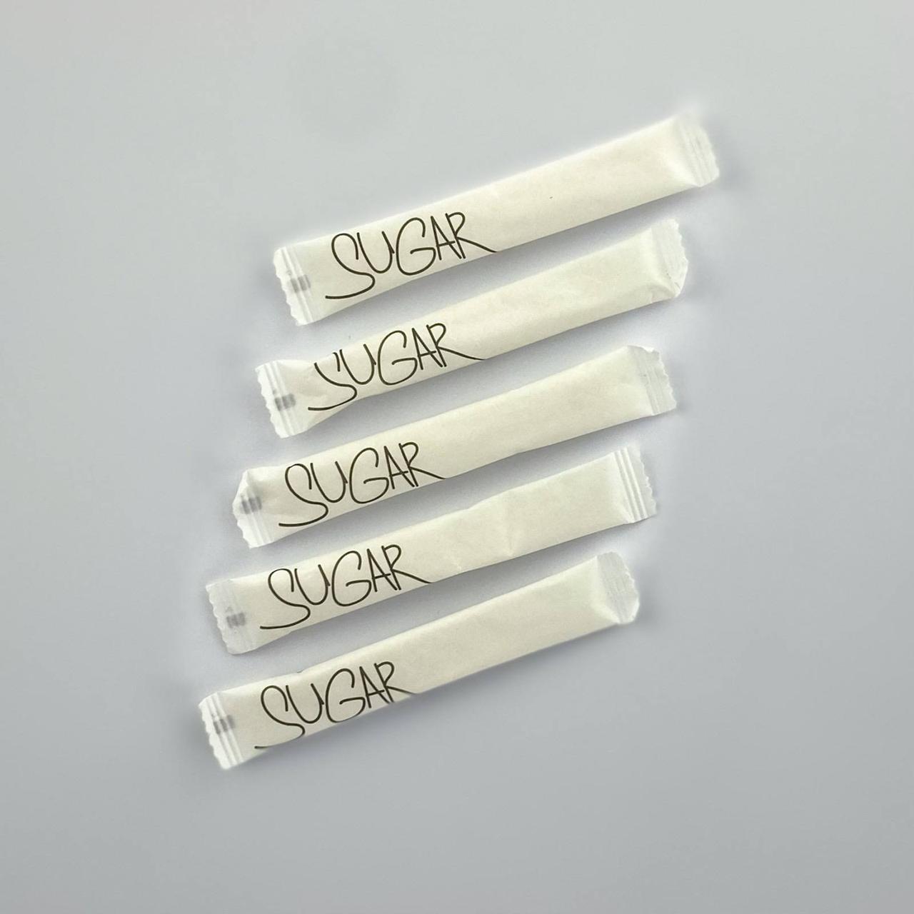 4000 шт. Цукор з логотипом для ресторанів оптом Цукор у стіках по 5 грамів Цукор в упаковці з лого, фото 1
