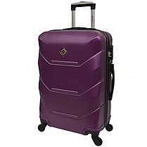 Набір валіз на колесах Bonro 2019 бузкові - 2 шт (M + L) середня і велика дорожні пластикові з кодовим замком і висувною ручкою, фото 5