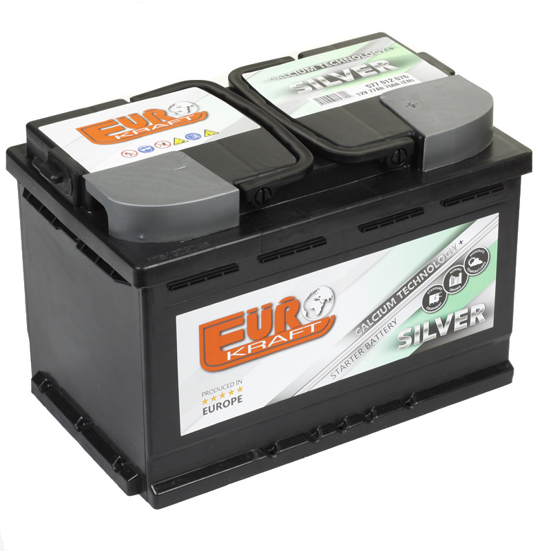 Акумулятор стартерний Monbat 77Ah 6СТ-77 EUROKRAFT SILVER (-/+) EN760A 278x175x190 577 82 04, фото 1