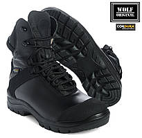 Берци на хутрі для охорони та поліції. Берці тактичні вологостійкі чорні.Натуральна Шкіра чорного кольору