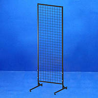 Торгова сітка в рамці на ніжках 50х180 см, комірка 50 мм, профіль 15 мм, чорна
