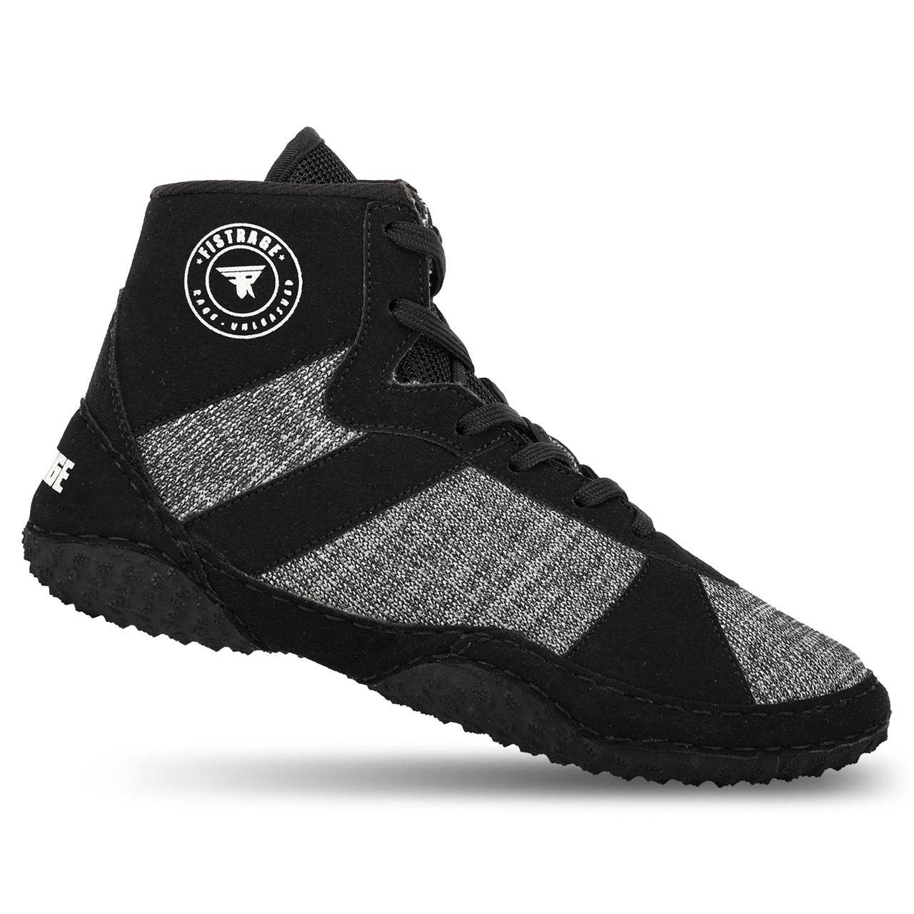 Борцовки замшеві Fistrage X-Series 5264 розмір 40 Black-Grey, фото 1