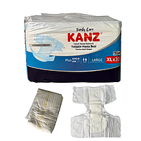 Підгузки для дорослих з текстильним поясом Kanz, розмір Extra Large (XL) 30 шт в пакунку, фото 9