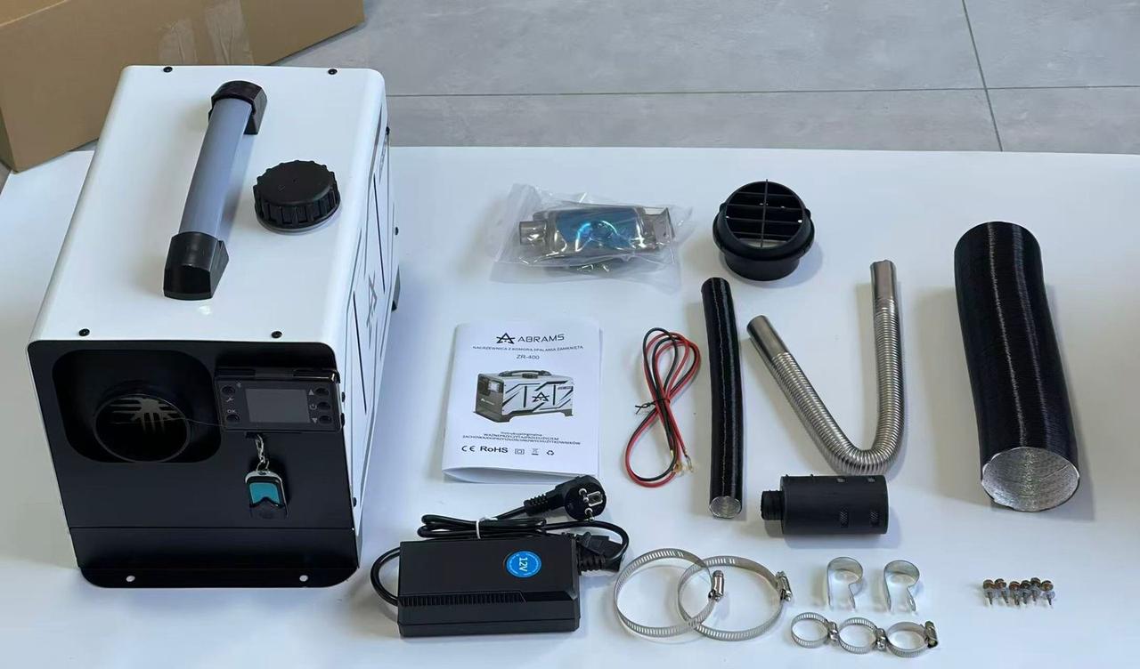 Дизельний обігрівач 12 кВт автономний 12/24/220 В Abrams ZR-400 з пультом Webasto обігрівач на солярці, фото 1