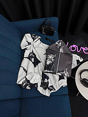 Oversize худі на флісі Модель: 1493-0786 Колір: графіт, молоко