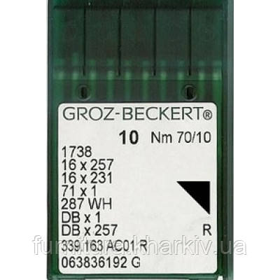 Иглы промышленные DB-1 Groz-beckert с тонкой колбой - фото 2 - id-p32732510