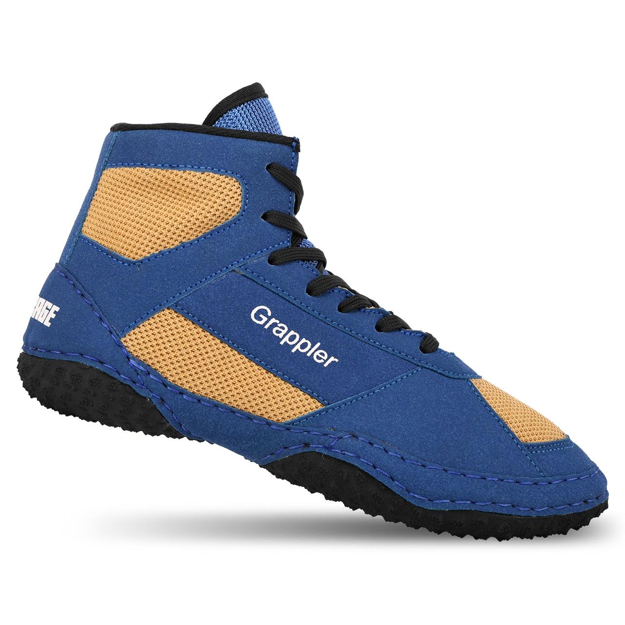 Борцовки замшеві Fistrage Grappler 5268 розмір 42 Blue-Yellow, фото 1