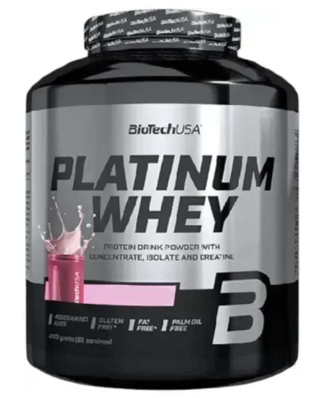 Протеїн Platinum Whey BioTech 2 кг Полуниця, фото 1