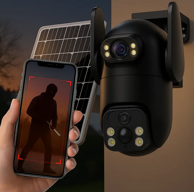 Камера AND VQ005-4G 360°, вулична Solar APP380, фото 1