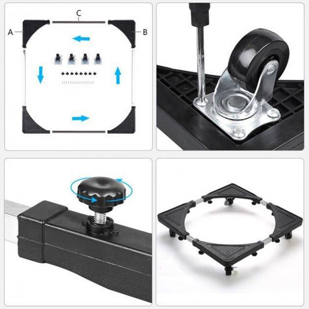 Регульована підставка на колесах під пральну машину/холодильник, фото 1