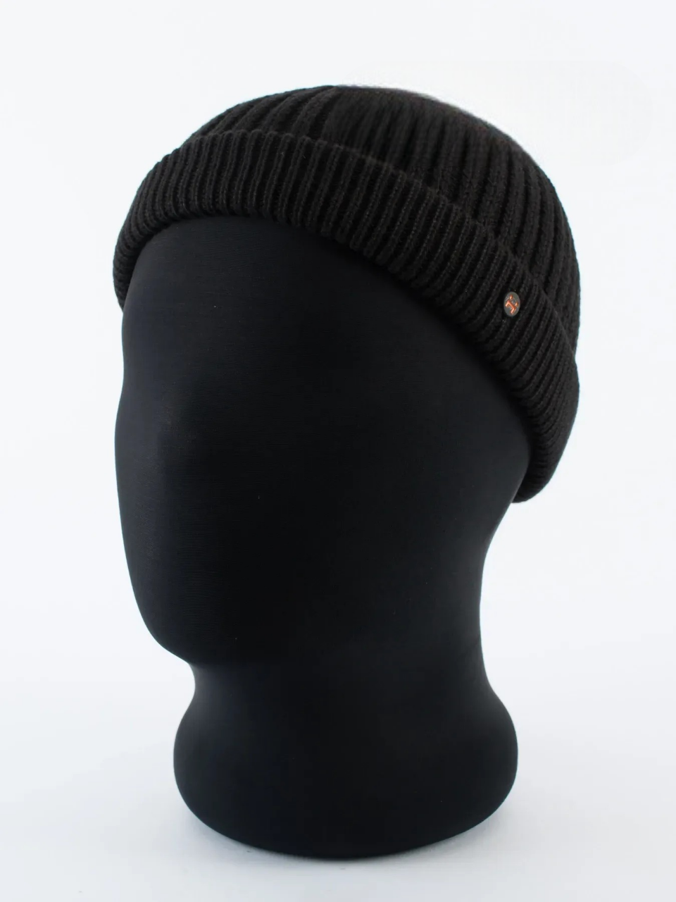 Чоловіча  модна шапка біні чорного кольру, фото 1