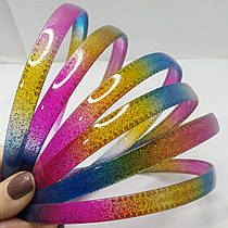 Обруч для волосся "Райдужний" 1 см.