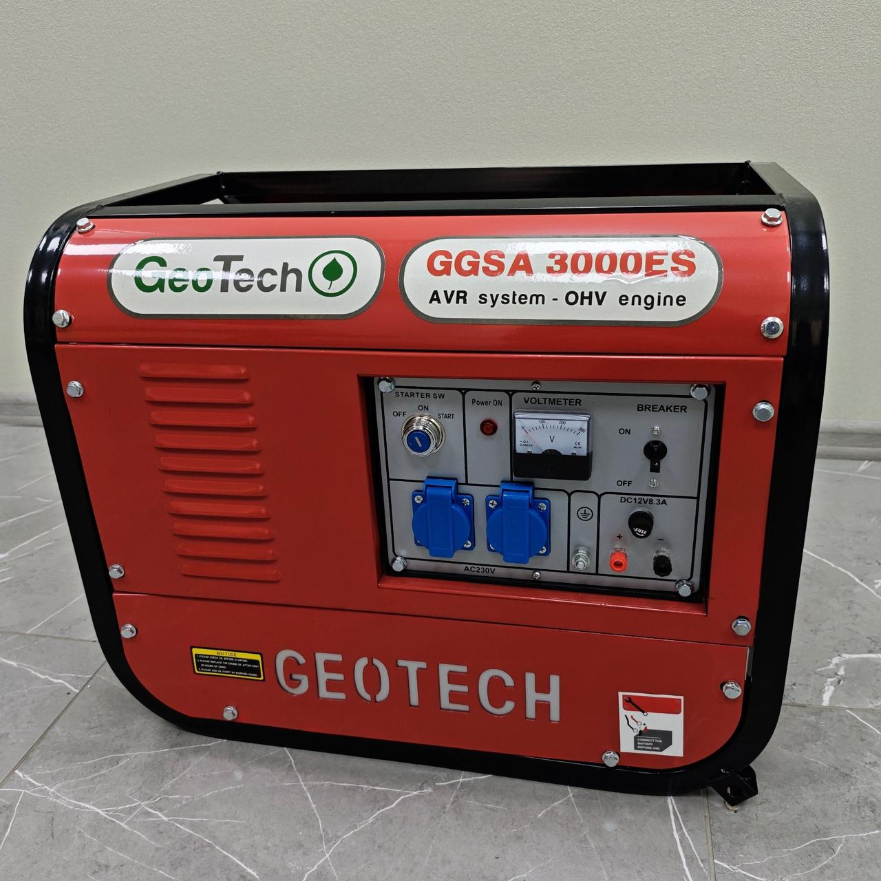 Генератор Бензиновий однофазний GeoTech GSA 3000ES 2.5-2,7 кВт