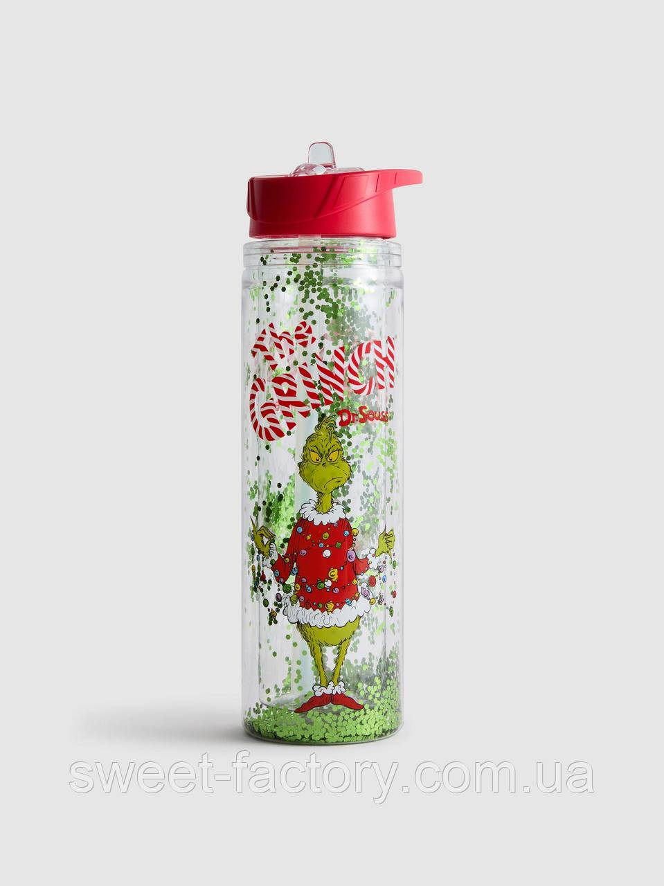 Пляшка для води Water Bottle with Straw The Grinch 550ml, фото 1