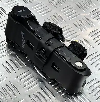 Замок на велосипед велозамок KLS Fold 50 фолдінговий 5х780 мм чорний