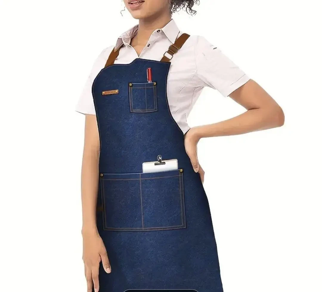 Фартух джинс офіціанта продавця   парикмахера майстера Фартук, фото 1