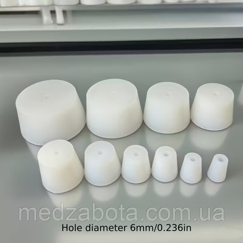 Пробка силіконова 50 мм з отвором, фото 1