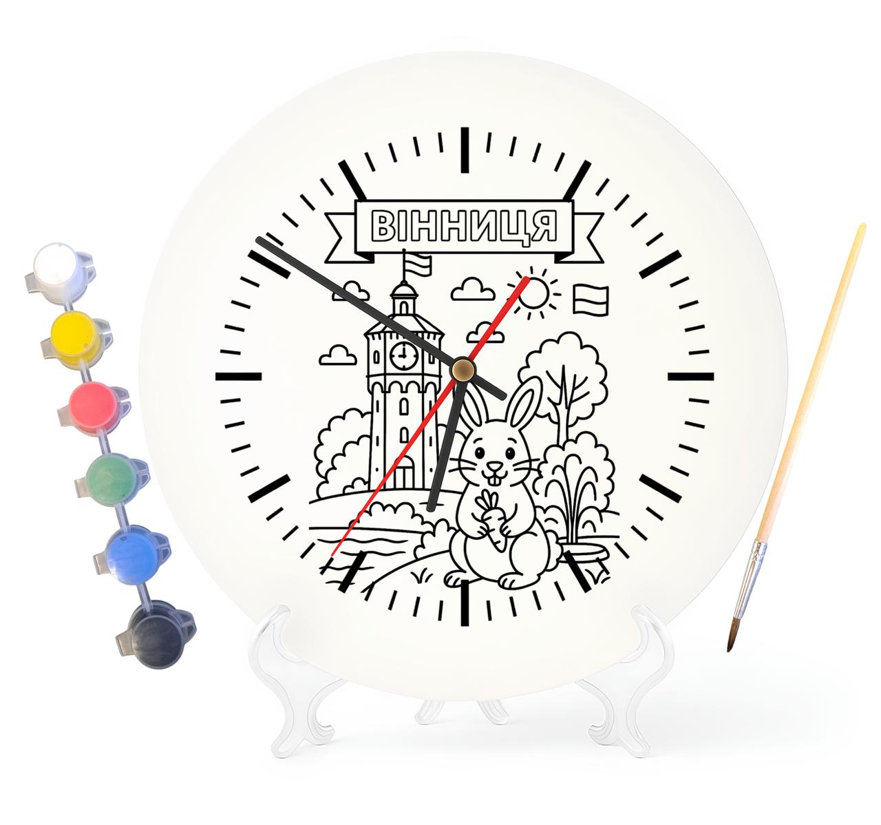 Дитячий набір для творчості годинник розмальовка Вінниця 30 см (Г0131), фото 1