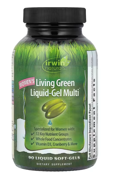 Вітаміни Women's Living Green Liquid-Gel Multi Irwin Naturals 90 капсул, фото 1