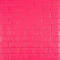 3D панель самоклеюча 700х770х5мм цегла Малинова-червона (108-5) SW-00001364