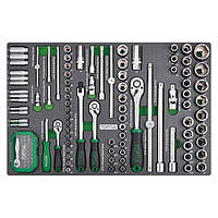 Набір інструменту в ложементі 1/4", 3/8", 1/2" 126ед. TOPTUL GEDC611