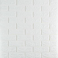 3D панель самоклеюча 690х780х5мм цегла Білий (001-5) SW-00000029