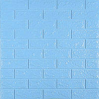 3D панель самоклеюча 700х770х5мм цегла Блакитна (005-5) SW-00000297