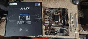 Мат. плата MSI H310M PRO-VD PLUS LGA1151 H310 PCI-E Dsub+DVI GbLAN SATA MicroATX 2DDR4 № 24060516