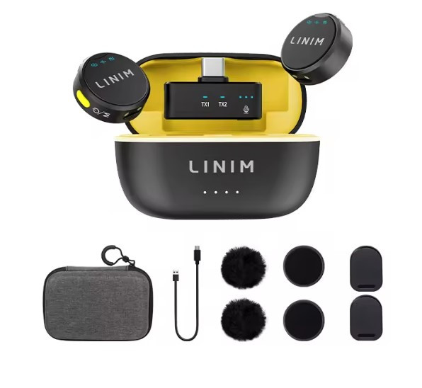 Бездротовий петличний мікрофон 2-in-1 Type-C з кейсом — професійна система для чистого голосу, фото 1