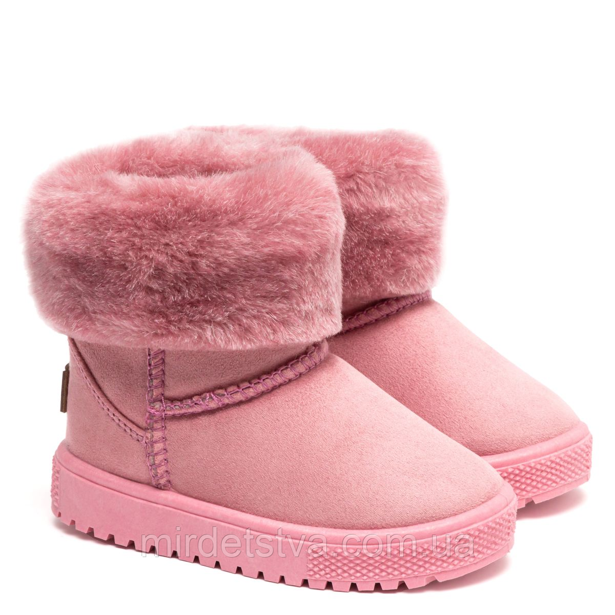 Дитячі зимові уггі для малюків чоботи на хутрі дитяче зимове взуття для дівчинки Олдком Oldcom Chloe рожеві розмір 21-29, фото 1