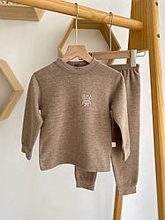 Піжама на хлопчика з принтом "Супергерой" Коричневий 2472, Коричневий, Для хлопчиків, Весна Осінь, 104