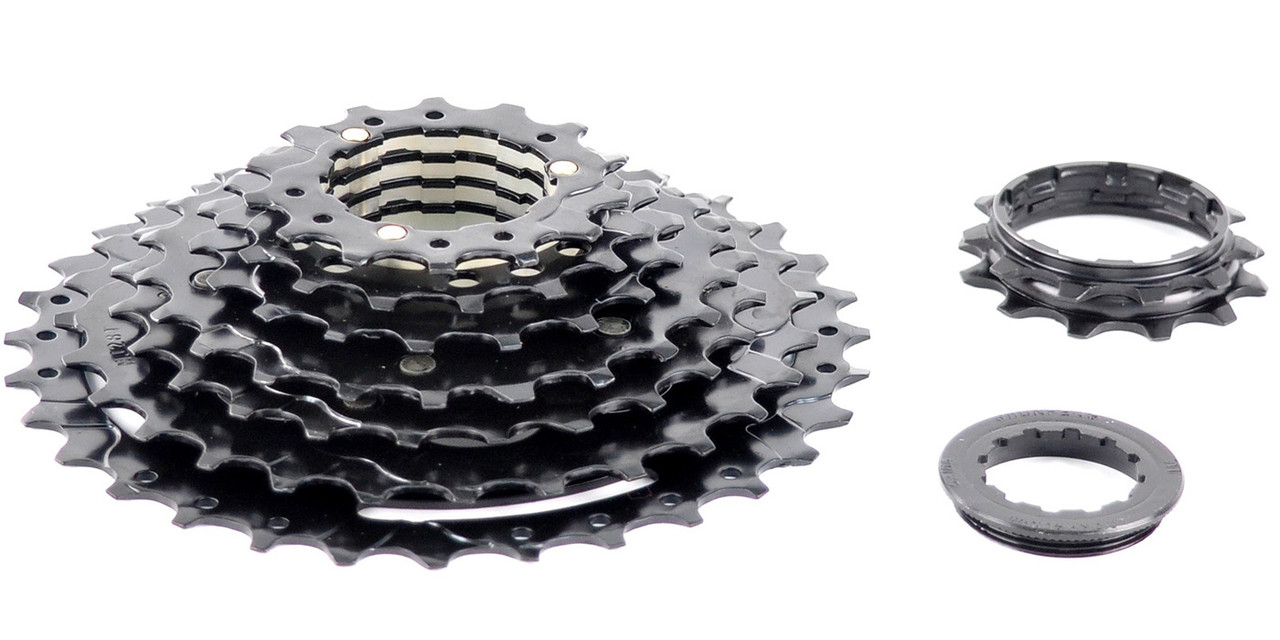 Касета велосипедна Crossride CR-CS33 MTB 9 швидкостей (11-32T) чорна, фото 1