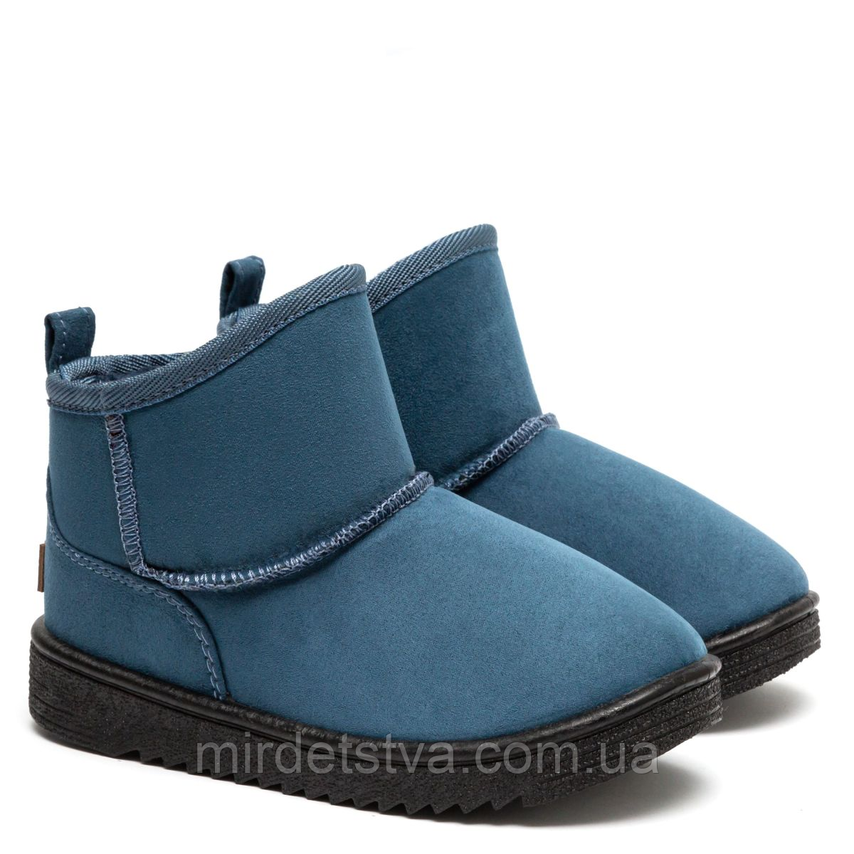 Уггі дитячі зимові чоботи на хутрі дитяче зимове взуття для дівчинки Олдком Oldcom Brook сині розмір 30-35, фото 1