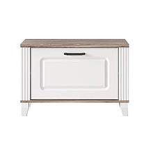 Тумба для взуття в передпокій з ДСП BUT1D Канді Gerbor Білий альпійський/Дуб стирлінг /Білий