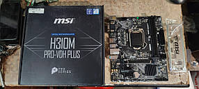 Мат. плата MSI H310M PRO-VDH PLUS LGA1151 V2 iH310 PCI-E+GbLAN SATA MicroATX 2DDR4 № 24060518
