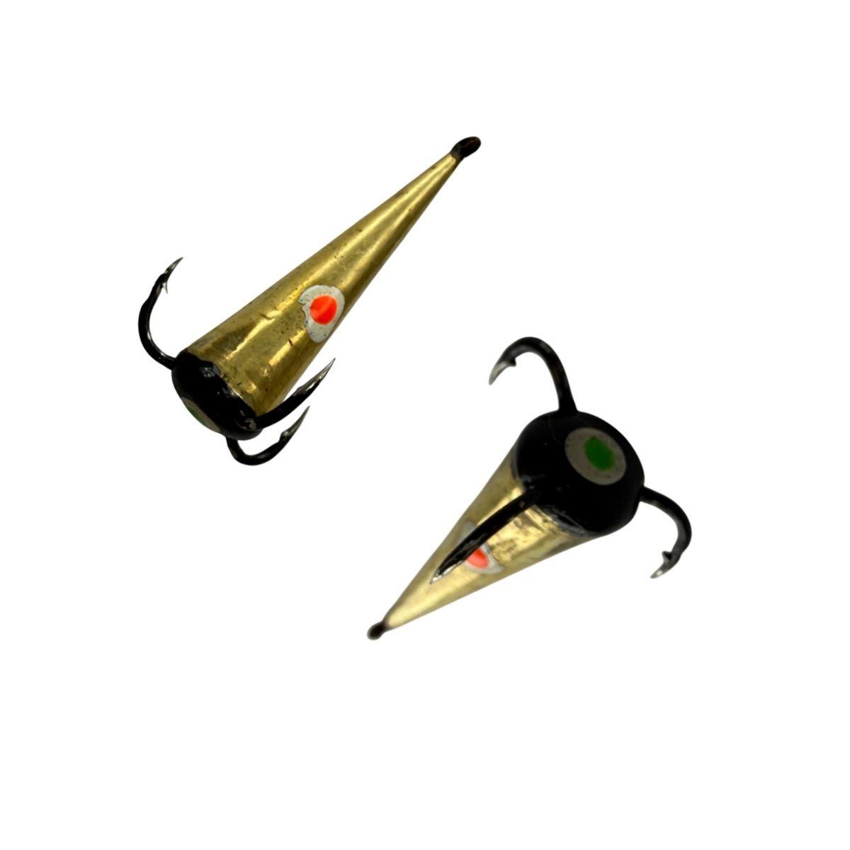 Блешня Парус Конус - Вертикальна - Золото - 3 гачки - 5см - 8г