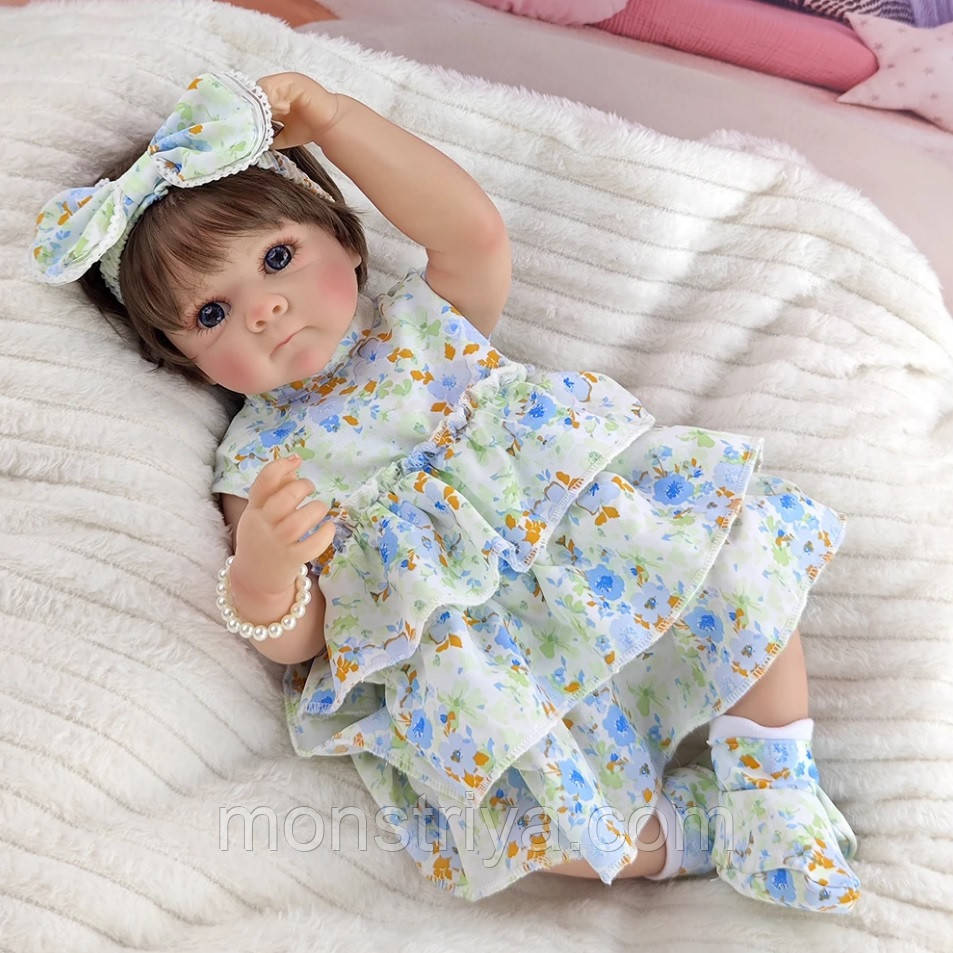 👶 Реалістична лялька Reborn 45 см – як жива дівчинка, вініл-силіконова, рухома, можна купати