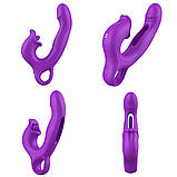 Вібратор для точки G та клітора з функцією лизання Erospace Sweet Play G-Spot Vibrator With Clitoral Licking & Flapping A17, фото 7